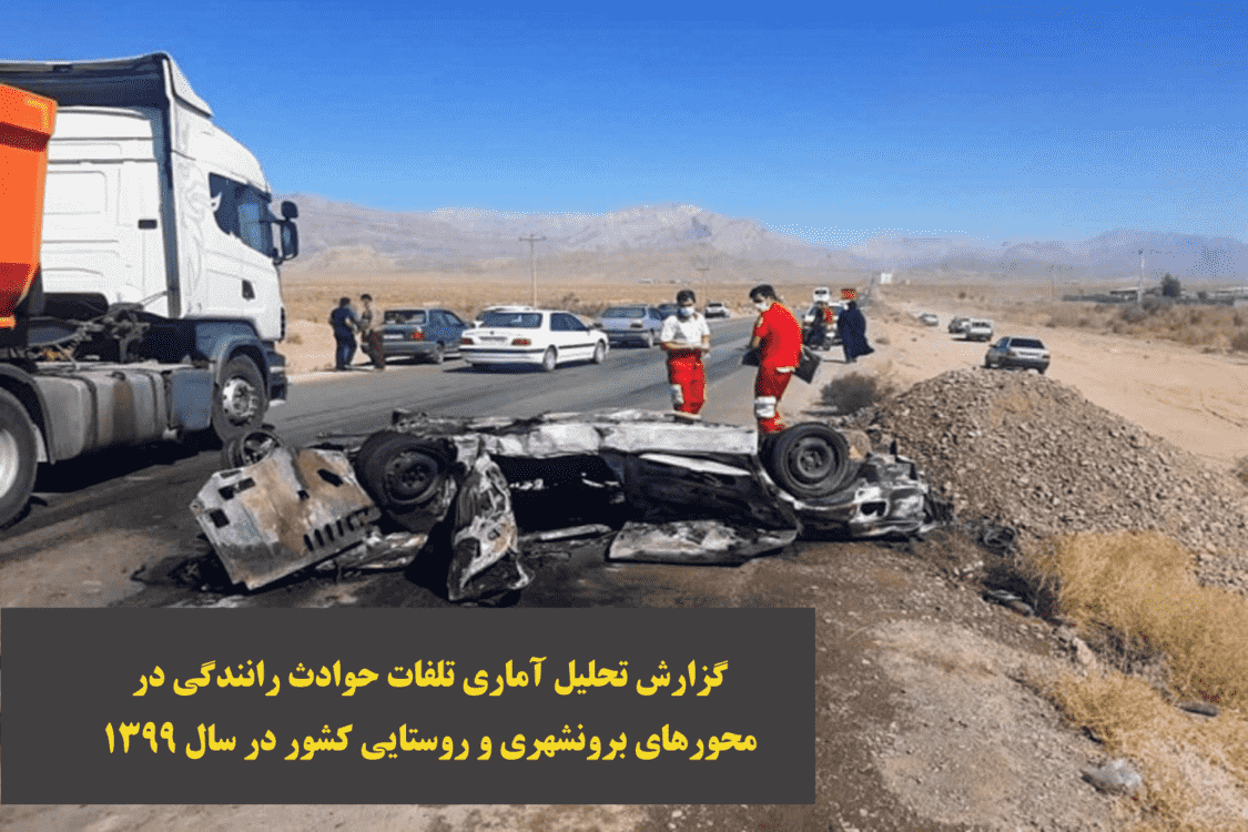 تصویر از آمار تلفات حوادث رانندگي در محورهاي برون‌شهري و روستايي كشور در سال 1399