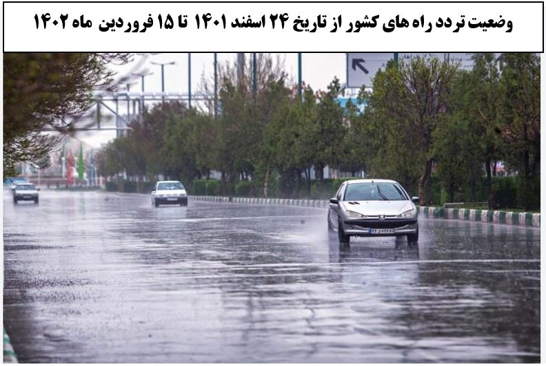 تصویر از افزایش 2 درصدی تردد روزانه بین استانی نسبت به هفته گذشته